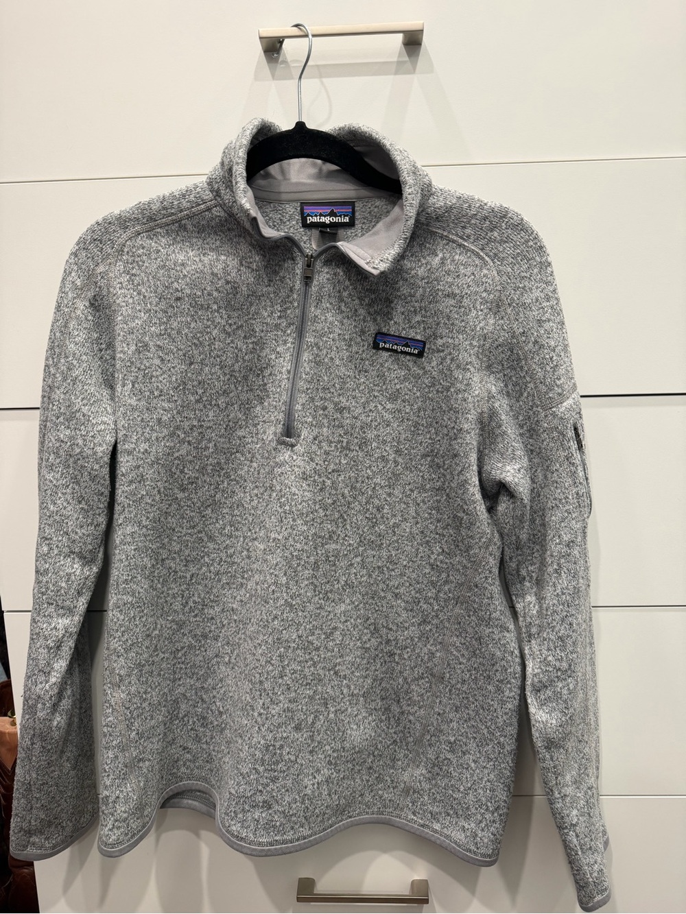 Patagonia Gray Quarter-Zip Fleece Pullover